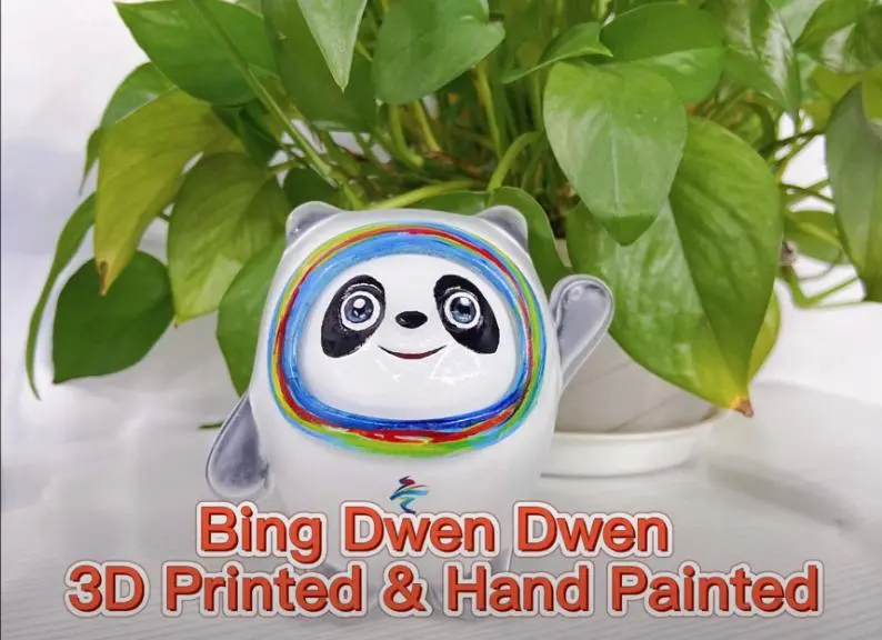 Bing dwen dwen in 3D & vẽ tay-Linh vật Olympic Bắc Kinh 2022 chính thức